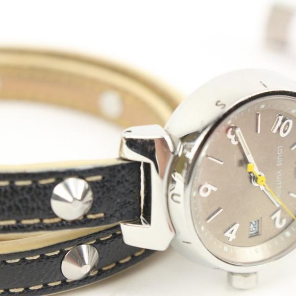 Louis Vuitton Triple Coiled Q1212 Tambour Watch 28mm Quartz 25lv37s - Picture 5 of 12